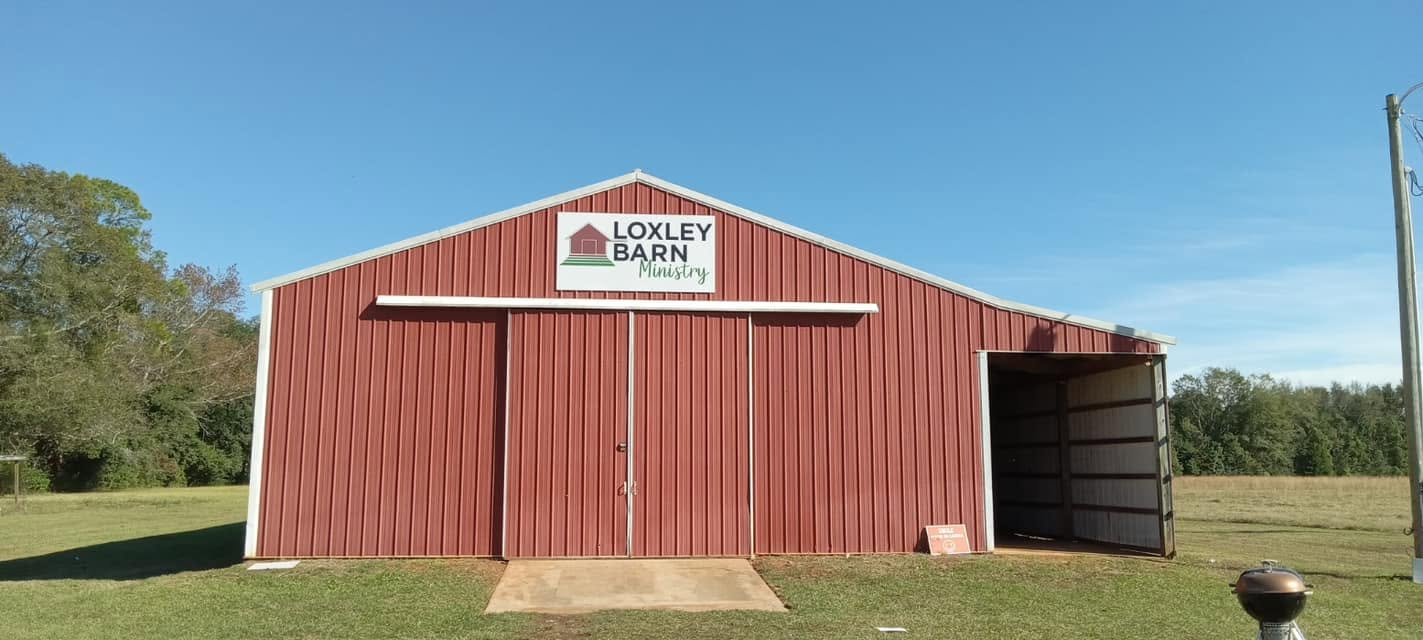 The Loxley Barn exterior on a clear day